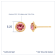 J'ADMIRE 10K Gold Birthstone Solitaire Stud Earrings