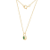 LUXGEM 10K Solid Gold Solitaire May Birthstone Necklace for Women, 0.25
Carat Gemstone Simulant CZ