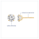 LUXGEM 14K Yellow Gold Round Cut Solitaire Studs | 3 carat Cubic Zirconia