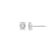 LUXGEM 10K White Gold Emerald Cut Solitaire Studs | 2 carat Cubic Zirconia
