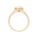 J'ADMIRE 10K Gold Crystal Freshwater Pearl Simulant Solitaire Ring