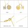 J'ADMIRE 14K Yellow Gold Over Sterling Silver Pisces Zodiac Pendant Set Necklace