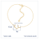 J'ADMIRE 14K Gold Over Sterling Silver Zodiac Anklet for Women