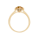 J'ADMIRE 10K Gold Crystal Citrine Simulant Solitaire Ring