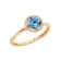 J'ADMIRE 10K Gold Crystal Tanzanite Simulant Solitaire Ring