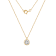 LUXGEM 10K Yellow Gold Bezel Round Cut Pendant Necklace | 1 Carat Cubic Zirconia.