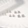 LUXGEM 10K White Gold Round Cut Solitaire Studs | 1/2 carat Cubic Zirconia