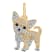 J'ADMIRE 14K Yellow Gold Plated Sterling Silver Chihuahua Puppy Pendant Necklace