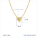 J'ADMIRE 14K Yellow Gold Over Sterling Silver Simple Initial Pendant Necklace
