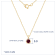 LUXGEM 10K Solid Gold Solitaire July Birthstone Necklace for Women, 0.25
Carat Gemstone Simulant CZ
