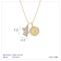 J'ADMIRE 14K Yellow Gold Over Sterling Silver Virgo Zodiac Pendant Set Necklace