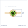 J'ADMIRE 10K Gold Crystal Peridot Simulant Solitaire Ring