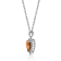 J'ADMIRE Citrine Simulant Platinum Over Sterling Silver Heart Pendant
with Chain