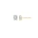 LUXGEM 10K Yellow Gold Emerald Cut Solitaire Studs | 2 carat Cubic Zirconia