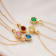 LUXGEM 10K Solid Gold Solitaire September Birthstone Necklace, 0.25
Carat Gemstone Simulant CZ