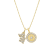 J'ADMIRE 14K Yellow Gold Over Sterling Silver Virgo Zodiac Pendant Set Necklace