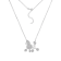 J'ADMIRE Platinum Plated Sterling Silver Poodle Puppy Pendant Necklace