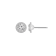 LUXGEM 10K White Gold Round Halo Studs | 1 Carat Cubic Zirconia