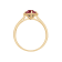 J'ADMIRE 10K Gold Crystal Ruby Simulant Solitaire Ring