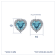 J'ADMIRE Heart Shaped Birthstone Stud Earrings