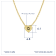 J'ADMIRE 14K Yellow Gold Over Sterling Silver Simple Initial Pendant Necklace