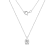 LUXGEM 10K White Gold Oval Cut Pendant Necklace | 1 Carat Cubic Zirconia