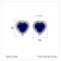 J'ADMIRE Heart Shaped Birthstone Stud Earrings