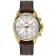 JACQUES LEMANS Men's Sport Watch Silicone/Leather, Stainless Steel
Strap, Gold, Chronograph 1-2117