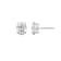 LUXGEM 10K White Gold Oval Cut Solitaire Studs | 4 carat Cubic Zirconia