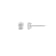 LUXGEM 10K White Gold Oval Cut Solitaire Studs | 1 carat Cubic Zirconia
