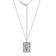 J'ADMIRE Platinum 950 Over Sterling Silver Tarot Card The Moon Pendant Necklace
