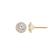 LUXGEM 10K Yellow Gold Round Halo Studs | 1 Carat Cubic Zirconia
