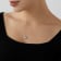 LUXGEM 10K Yellow Gold Bezel Round Cut Pendant Necklace | 3 Carat Cubic Zirconia