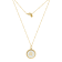 J'ADMIRE Mother of Pearl 14K Yellow Gold Over Sterling Silver Leo Zodiac Necklace