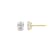 LUXGEM 10K Yellow Gold Oval Cut Solitaire Studs | 2 carat Cubic Zirconia