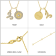 J'ADMIRE 14K Yellow Gold Over Sterling Silver Aries Zodiac Pendant Set Necklace