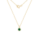 LUXGEM 10K Solid Gold Solitaire May Birthstone Necklace for Women, 0.25
Carat Gemstone Simulant CZ