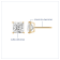 LUXGEM 10K Yellow Gold Princess Cut Solitaire Studs | 3 carat Cubic Zirconia