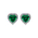 J'ADMIRE Heart Shaped Birthstone Stud Earrings