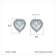 J'ADMIRE Heart Shaped Birthstone Stud Earrings