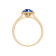 J'ADMIRE 10K Gold Crystal Sapphire Simulant Solitaire Ring