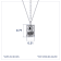 J'ADMIRE Platinum 950 Over Sterling Silver Tarot Card The Sun Pendant Necklace