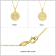 J'ADMIRE 14K Yellow Gold Over Sterling Silver Gemini Zodiac Stars
Pendant Necklace
