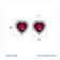 J'ADMIRE Heart Shaped Birthstone Stud Earrings