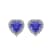 J'ADMIRE Heart Shaped Birthstone Stud Earrings
