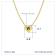 J'ADMIRE 14K Yellow Gold Over Sterling Silver Simple Initial Pendant Necklace