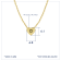 J'ADMIRE 14K Yellow Gold Over Sterling Silver Simple Initial Pendant Necklace