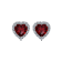 J'ADMIRE Heart Shaped Birthstone Stud Earrings