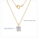 LUXGEM 14K Yellow Gold Oval Cut Pendant Necklace | 0.5 Carat Cubic Zirconia