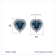 J'ADMIRE Heart Shaped Birthstone Stud Earrings